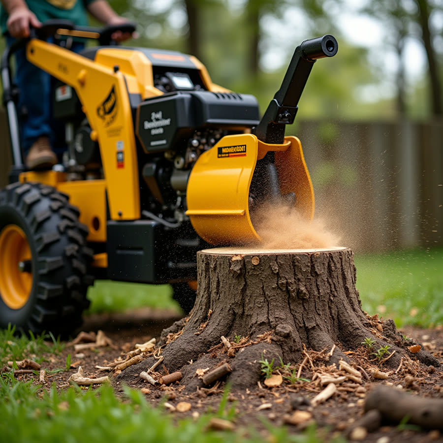 Stump ground below grade in Cape Coral